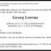 Lorenz Georg 1927-2012 Todesanzeige